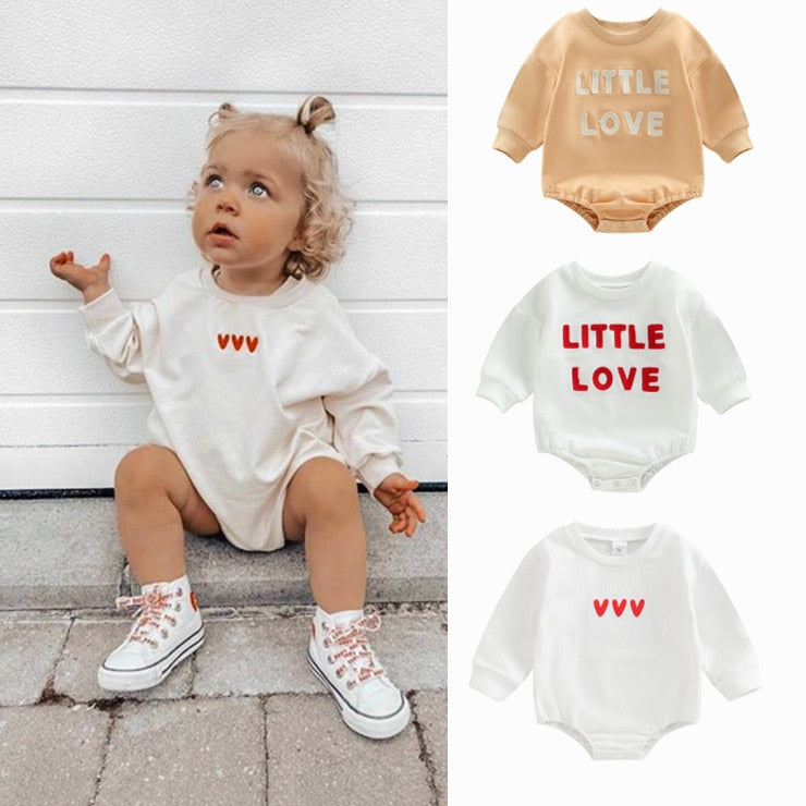 Little Love Sweatshirt Romper | Casual Outfit | Bodysuit | Jumpsuit