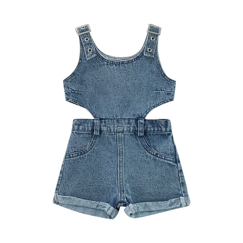 Denim Playsuit | Denim Jumpsuit | Sleeveless Romper | Summer Clothing
