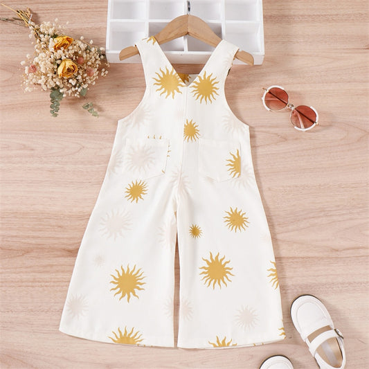 Floral & Sun Overalls | Baby Jumpsuit |Toddler Romper