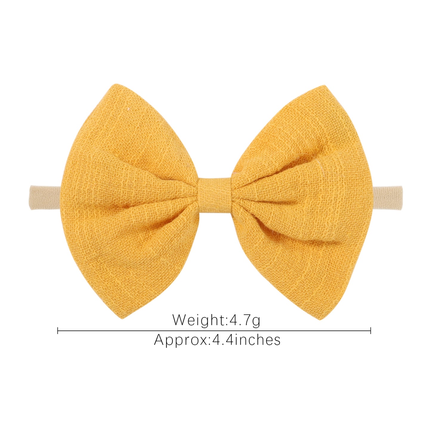 Cotton Solid Headband Bow Set