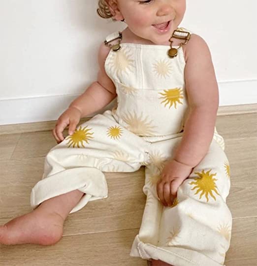 Floral & Sun Overalls | Baby Jumpsuit |Toddler Romper