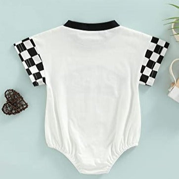 Bubs Print Checker Onesie Romper | Baby Romper | Jumpsuit | Boy Romper