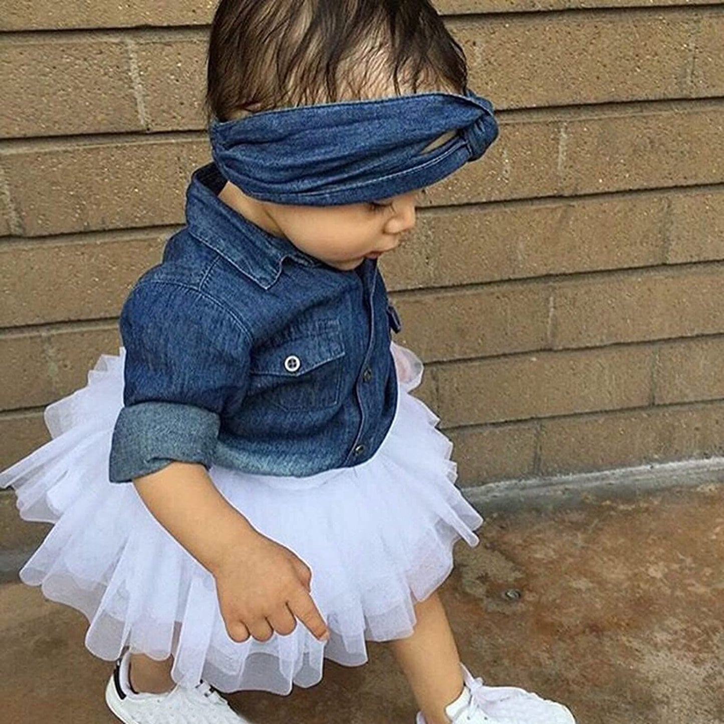 Fashionista Outfit - Denim, Skirt & Headband 3/pcs