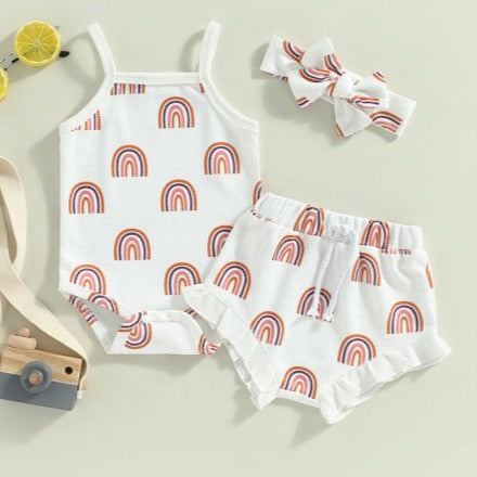 Summer Romper Waffle Knit Set | Summer Rompers | Sleeveless Jumpsuit