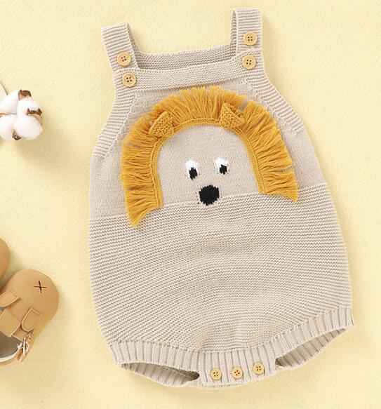 Knit Lion Jumpsuit | Baby Jumpsuit | Baby Jumpsuit Girl | Jumpsuit