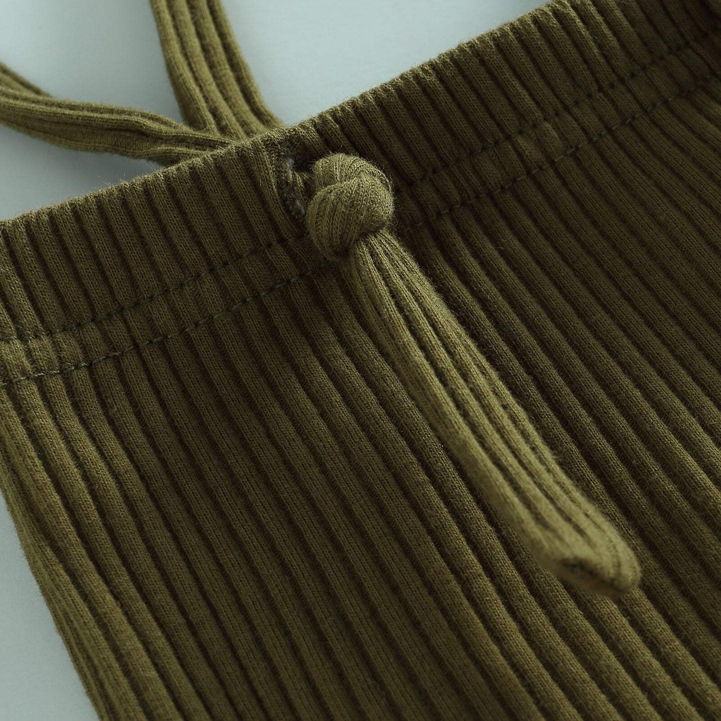 Casual Knit Romper with Suspenders