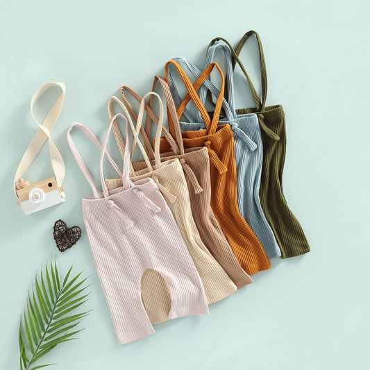 Casual Knit Romper with Suspenders | Suspender Pants | Overalls