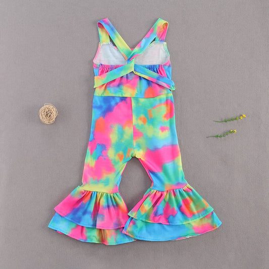 Tie Dye Baby Girl Romper | Sleeveless Jumpsuit | Summer Clothes