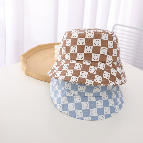 Child Cotton Checkerboard Bucket Hat