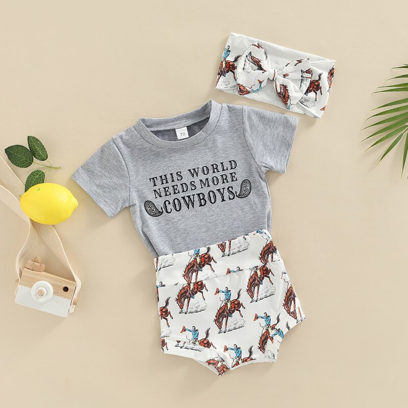 Cowboys Set | Western Clothes | T-Shirt | Headband Set