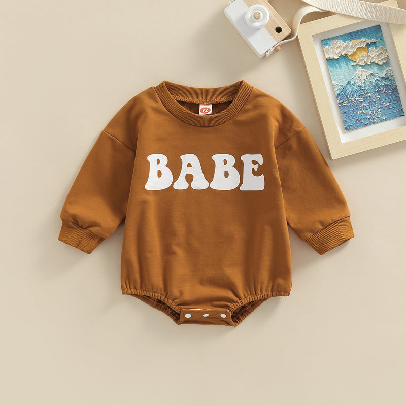 Babe Sweater Romper | Sweatshirt Romper | Long Sleeve Sweater | Romper