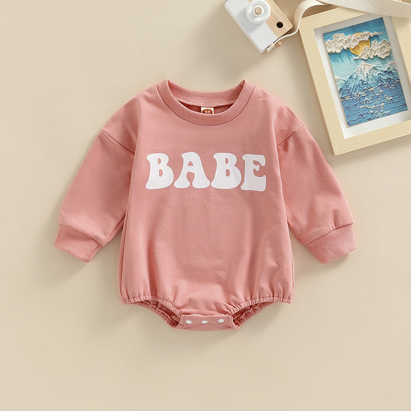 Babe Sweater Romper | Sweatshirt Romper | Long Sleeve Sweater | Romper