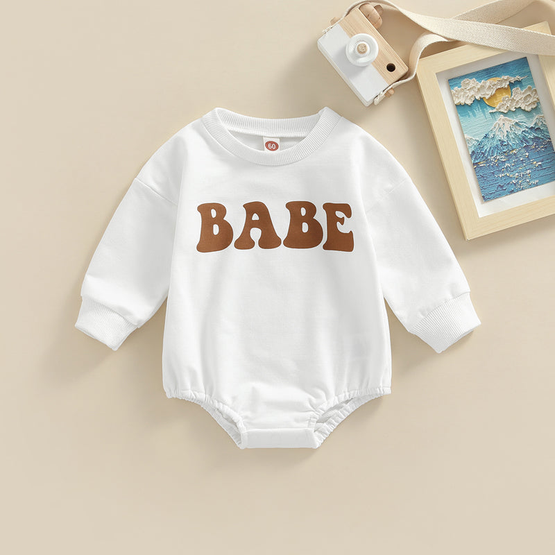 Babe Sweater Romper | Sweatshirt Romper | Long Sleeve Sweater | Romper