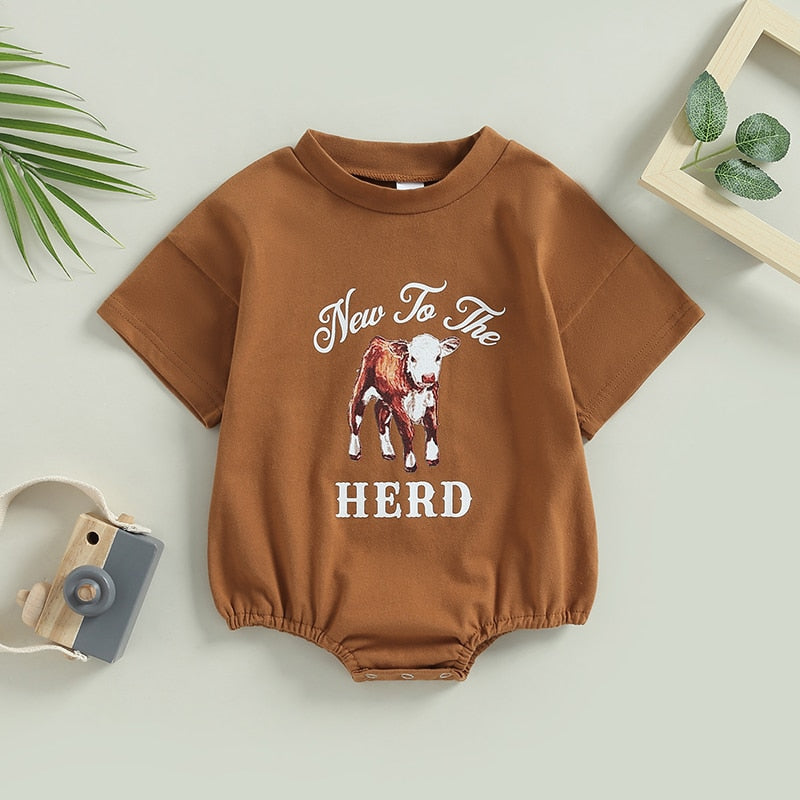 Cattle Shirt For The Little Cowboy | Romper | Jumpsuit | Bodysuit