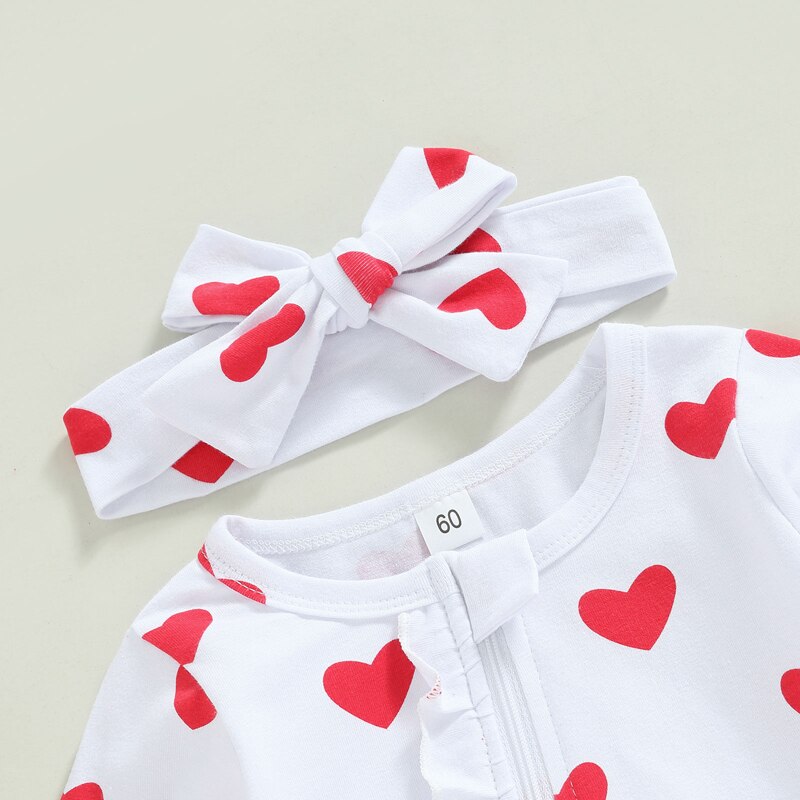 Heart Romper with Headbandb | Bodysuit | Rompers | Jumpsuit