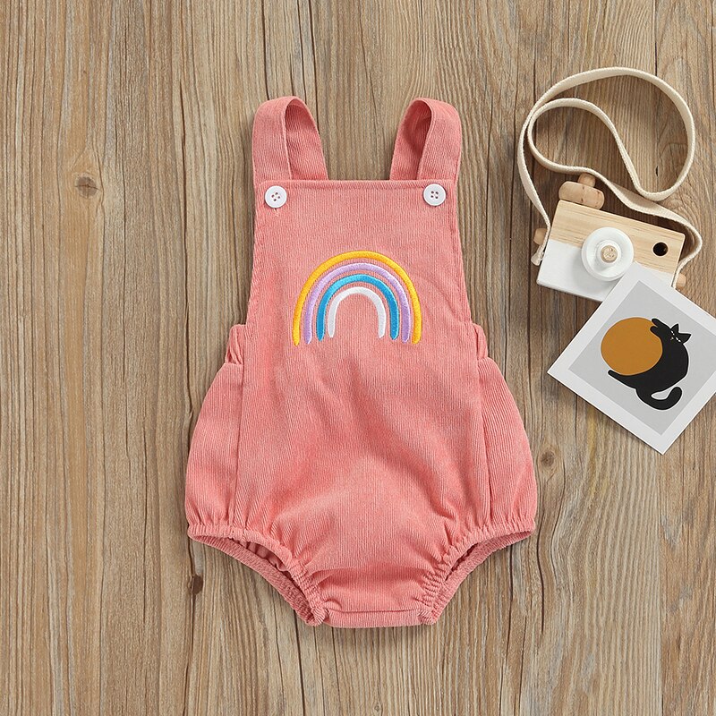Rainbow Corduroy Jumpsuit | Sleeveless Romper | Bodysuit | Jumpsuit