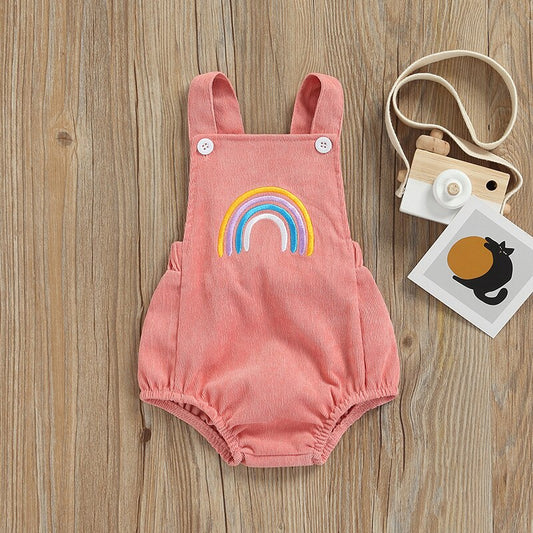 Rainbow Corduroy Jumpsuit | Sleeveless Romper | Bodysuit | Jumpsuit