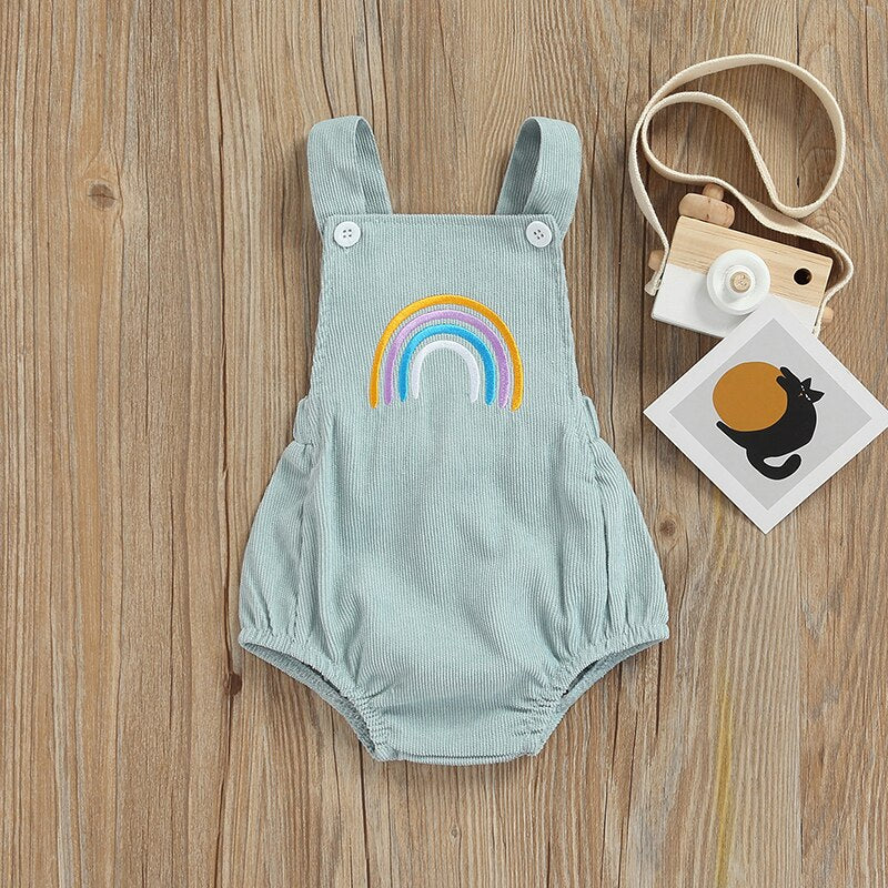 Rainbow Corduroy Jumpsuit | Sleeveless Romper | Bodysuit | Jumpsuit