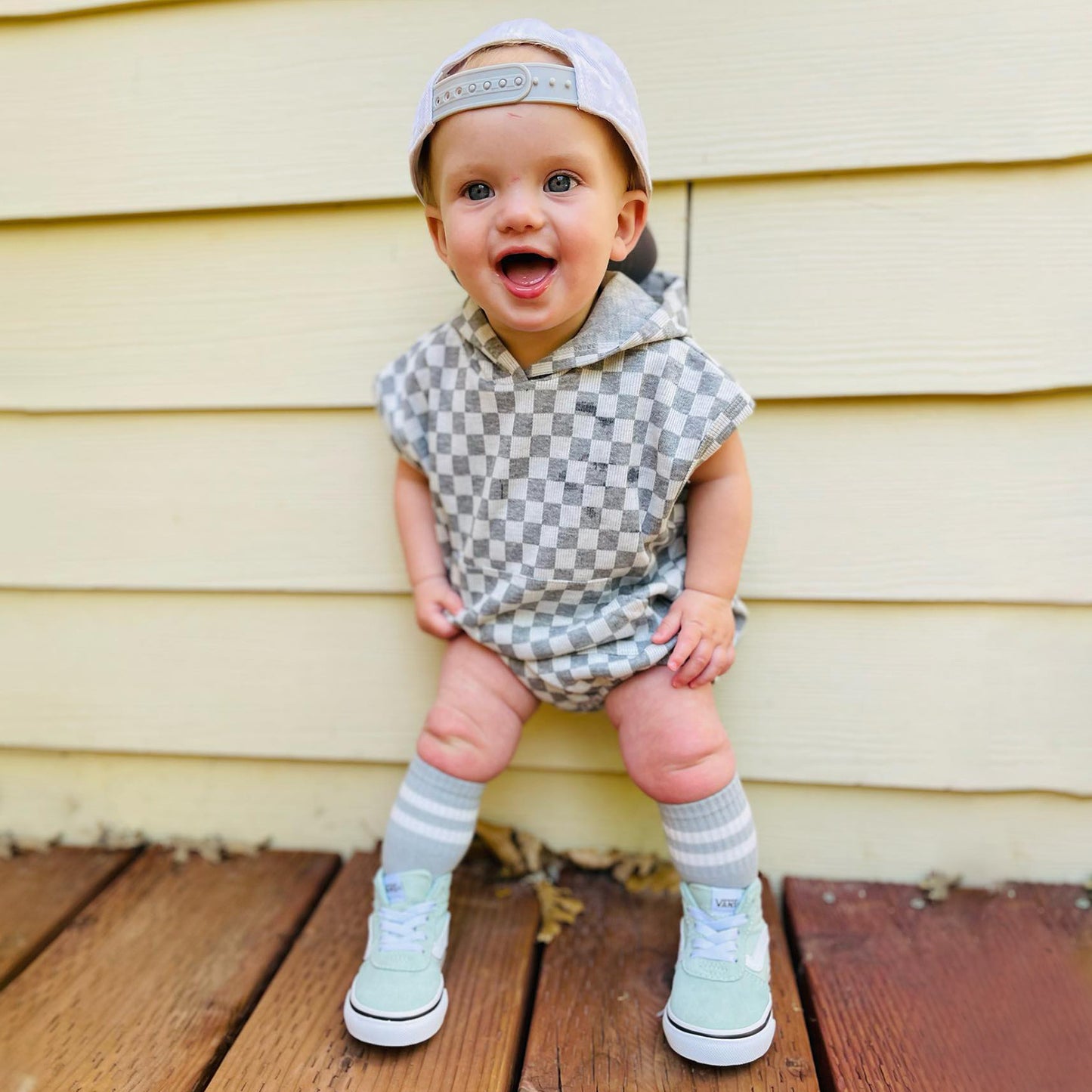 Cotton Checker Romper