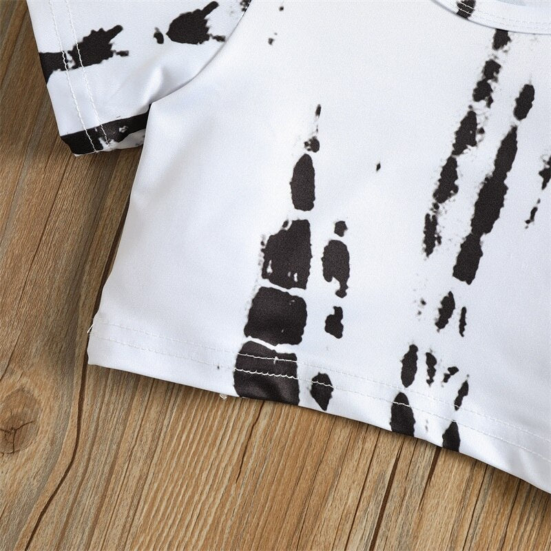 Bell Bottom Tie Dye Set | Baby Girl Clothe | Short Sleeve Tshirt | Top