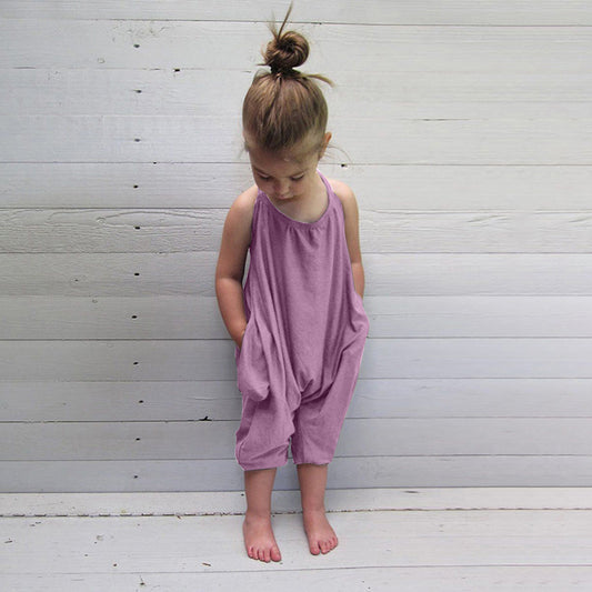Child Cotton Everyday Jumpsuit | Backless Jumpsuit | Romper | Baby