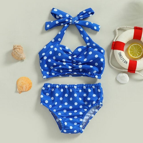 Baby Girl Dot Print Swimsuit | Baby Swimsuit | Baby Swimwear | Bikini