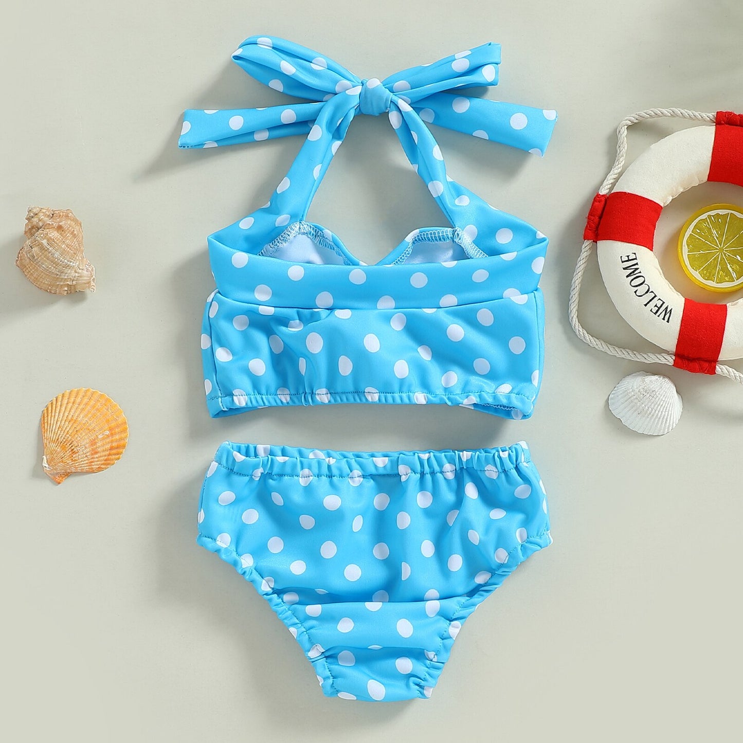 Baby Girl Dot Print Swimsuit | Baby Swimsuit | Baby Swimwear | Bikini