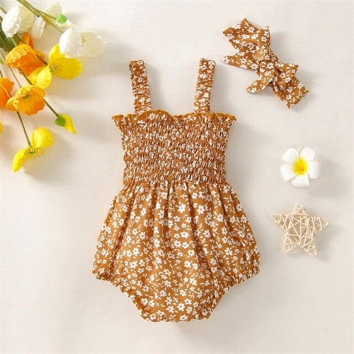 Baby Girl Summer Romper | Jumpsuit | Headband | Outfits | Bodysuit