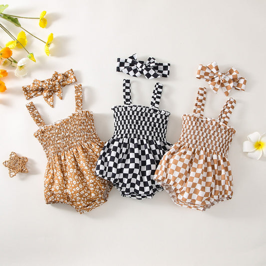 Baby Girl Summer Romper | Jumpsuit | Headband | Outfits | Bodysuit
