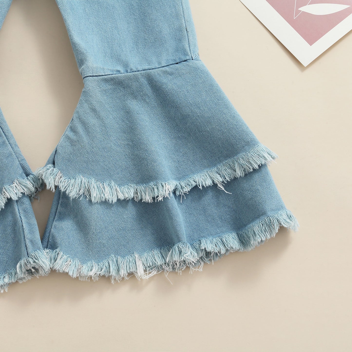 Heart & Bell Denim Set | Tops | Jeans Pants | Clothes Set | Baby Girl