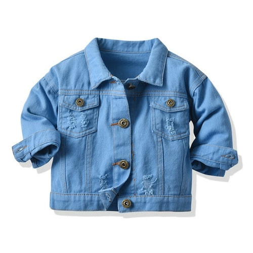 Denim Color Baby Jacket | Baby Coat | Baby Girl Jacket