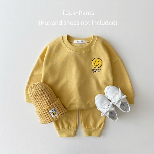 Smiley Face Hoodie Sweat Set | Joggers And Hoodie Set | Hoodie