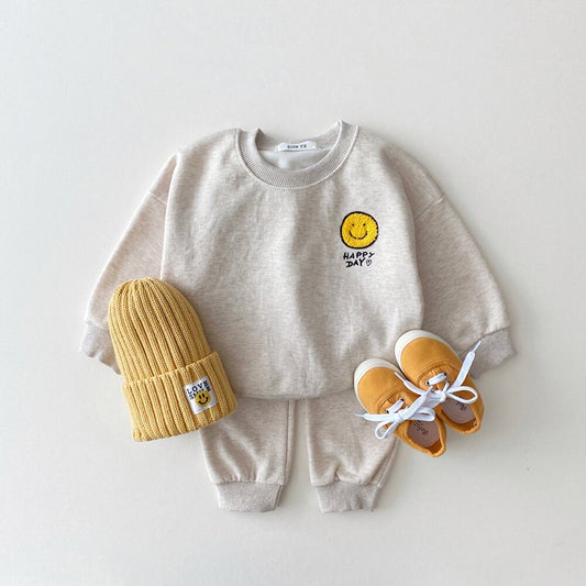 Smiley Face Hoodie Sweat Set | Joggers And Hoodie Set | Hoodie