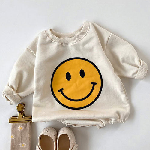 Smile Long Sleeve Romper 1/pcs