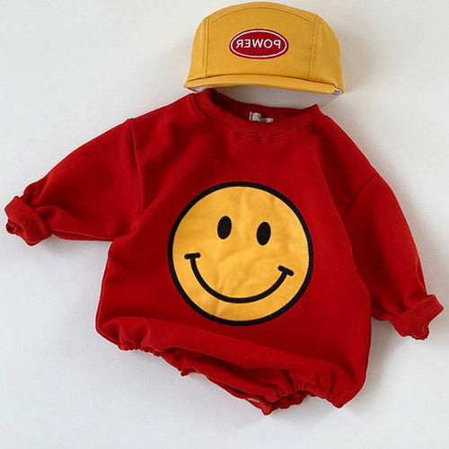 Smile Long Sleeve Romper 1/pcs