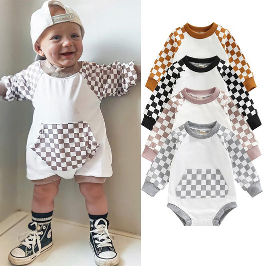 Checker Romper - Long Sleeve | Checkered Rompers | Romper