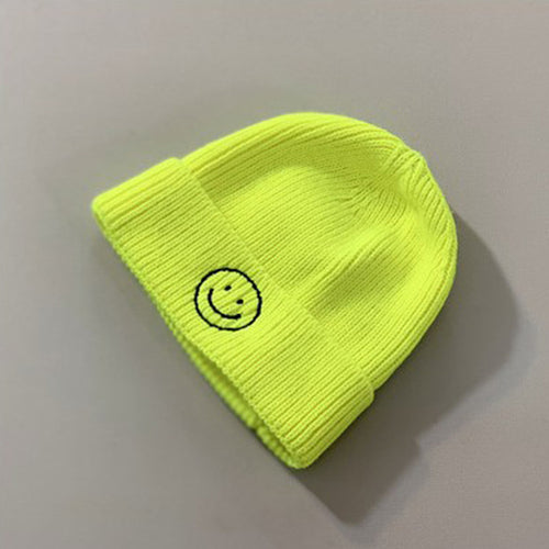 Embroidered Childs Smiley Face Beanie