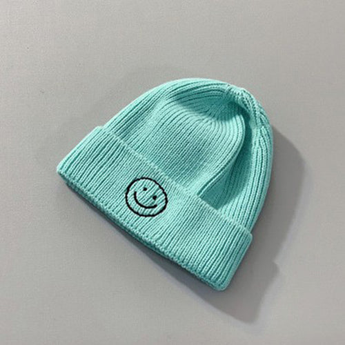 Embroidered Childs Smiley Face Beanie