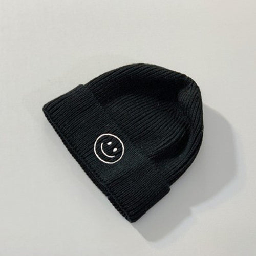 Embroidered Childs Smiley Face Beanie