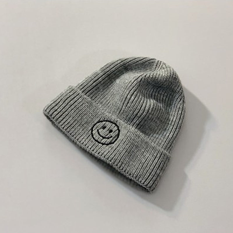 Embroidered Childs Smiley Face Beanie | Baby Beanie Bat | Toddler Hat