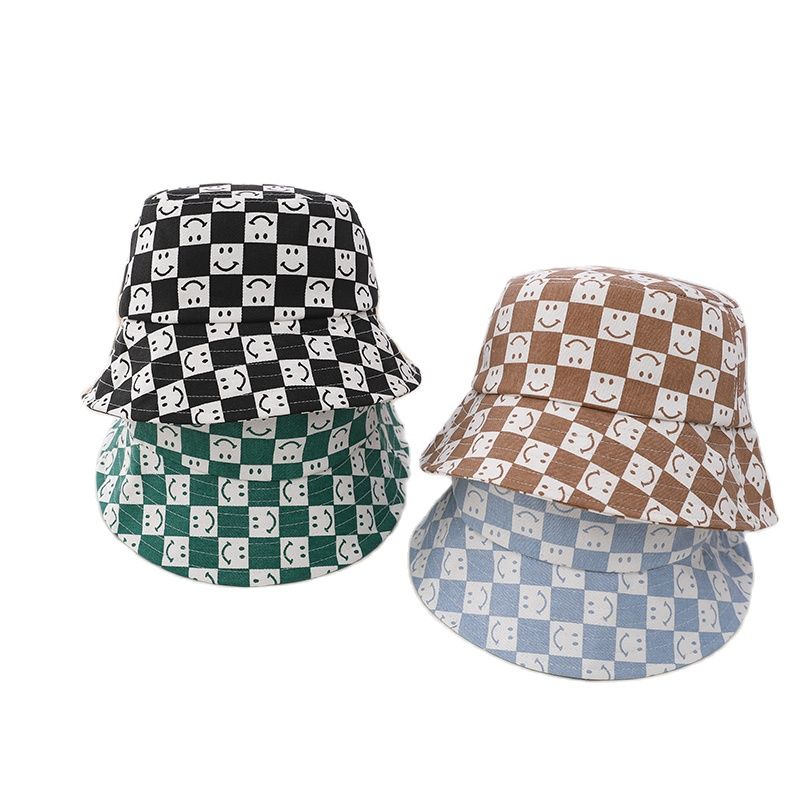 Child Cotton Checkerboard Bucket Hat