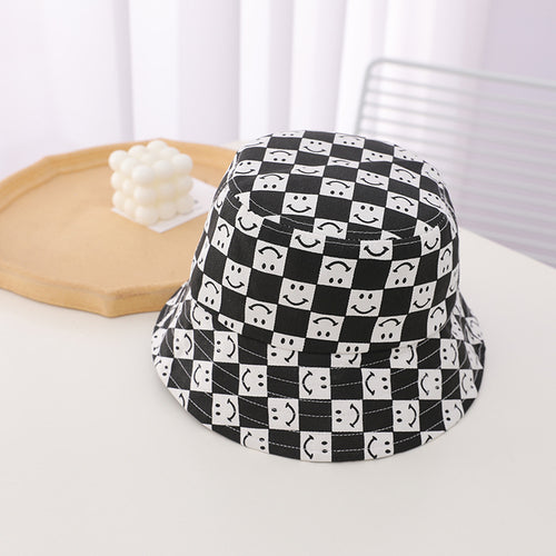 Child Cotton Checkerboard Bucket Hat