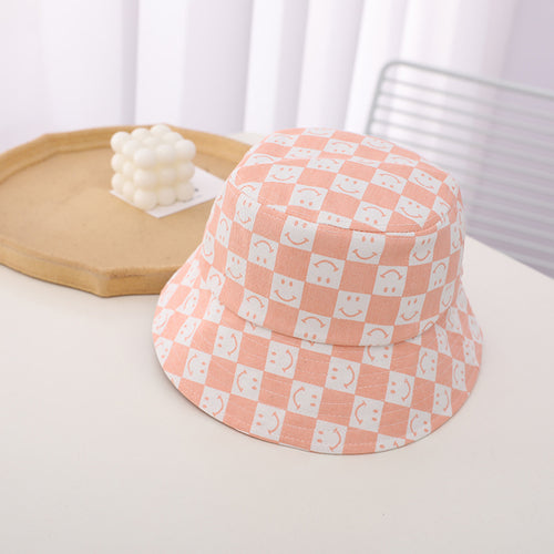Child Cotton Checkerboard Bucket Hat | Newborn Sun Hat | Toddler Hat