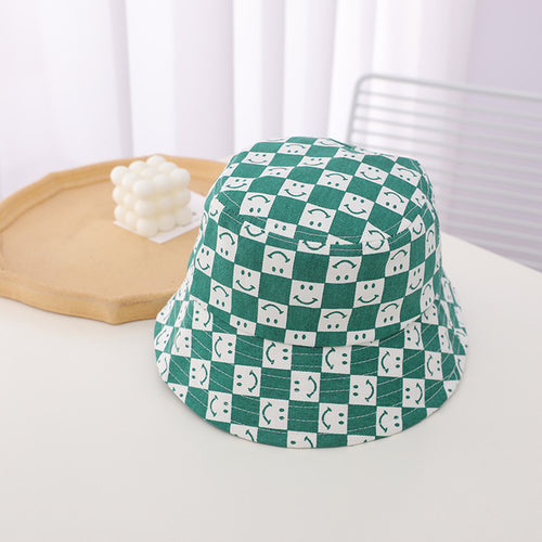 Child Cotton Checkerboard Bucket Hat
