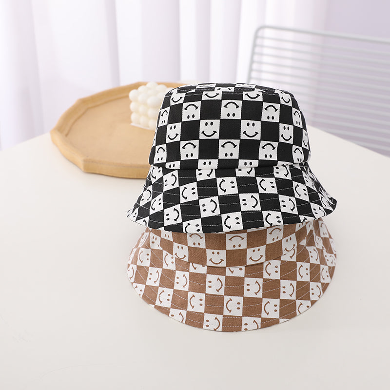 Child Cotton Checkerboard Bucket Hat