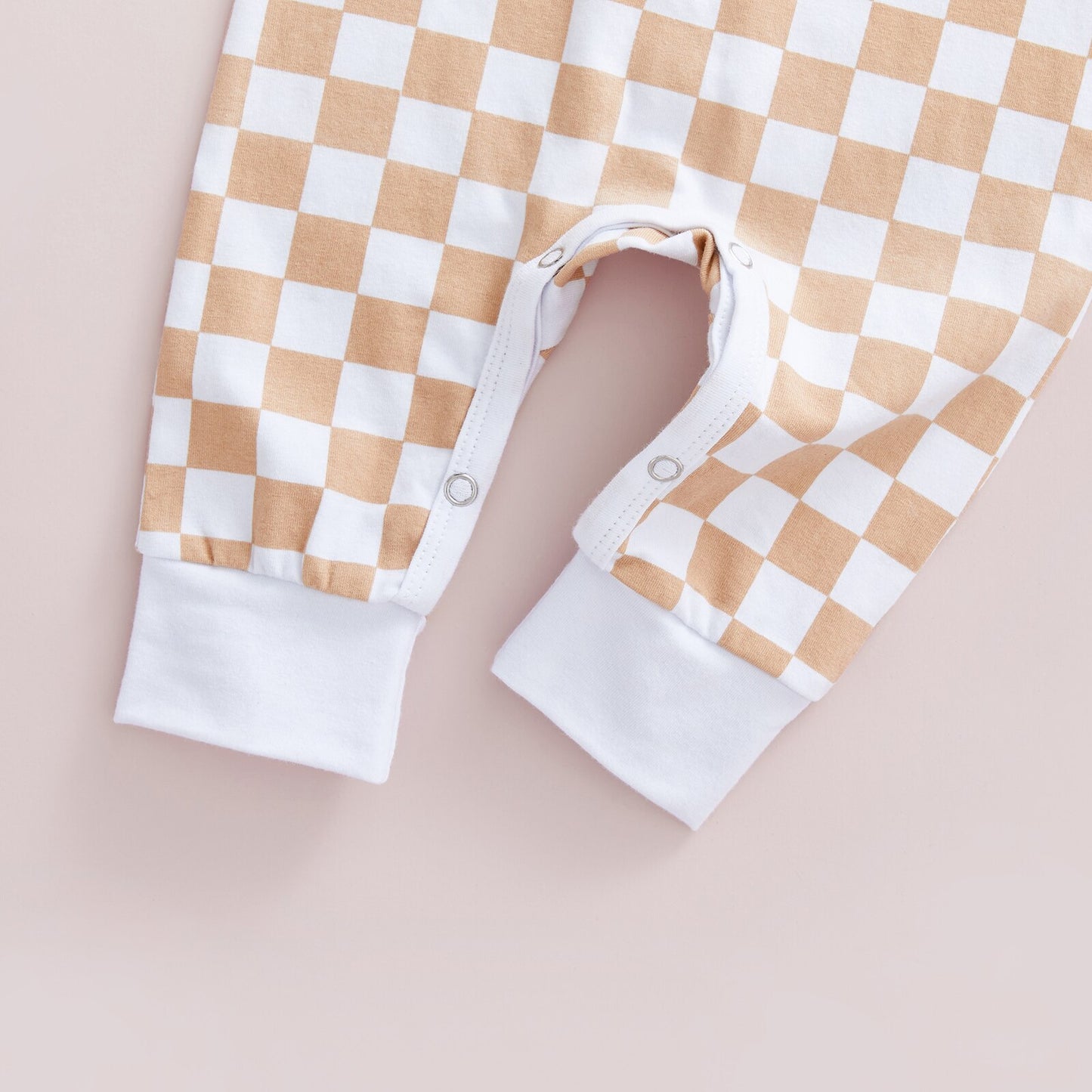 Casual Short Checker Jumpsuit