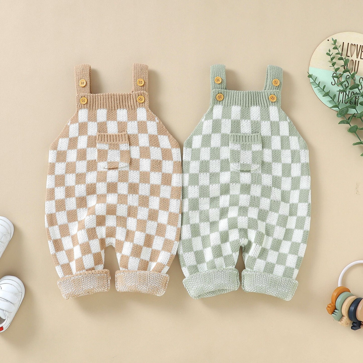 Check Jumpsuit Sleeveless