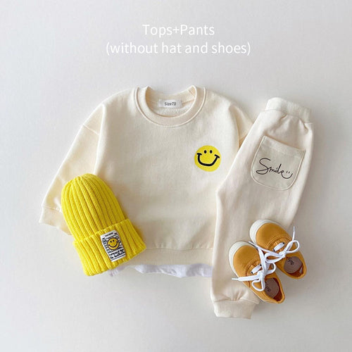 Smiley Face Sweatsuit Set - Baby & Toddler