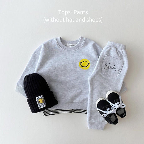 Smiley Face Sweatsuit Set - Baby & Toddler