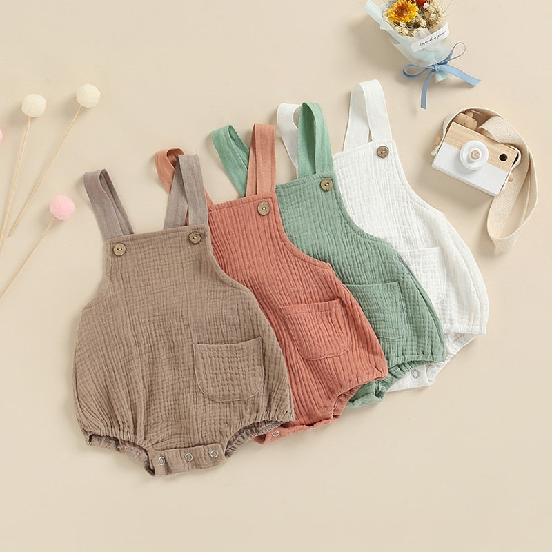 Linen Suspender Jumpsuit